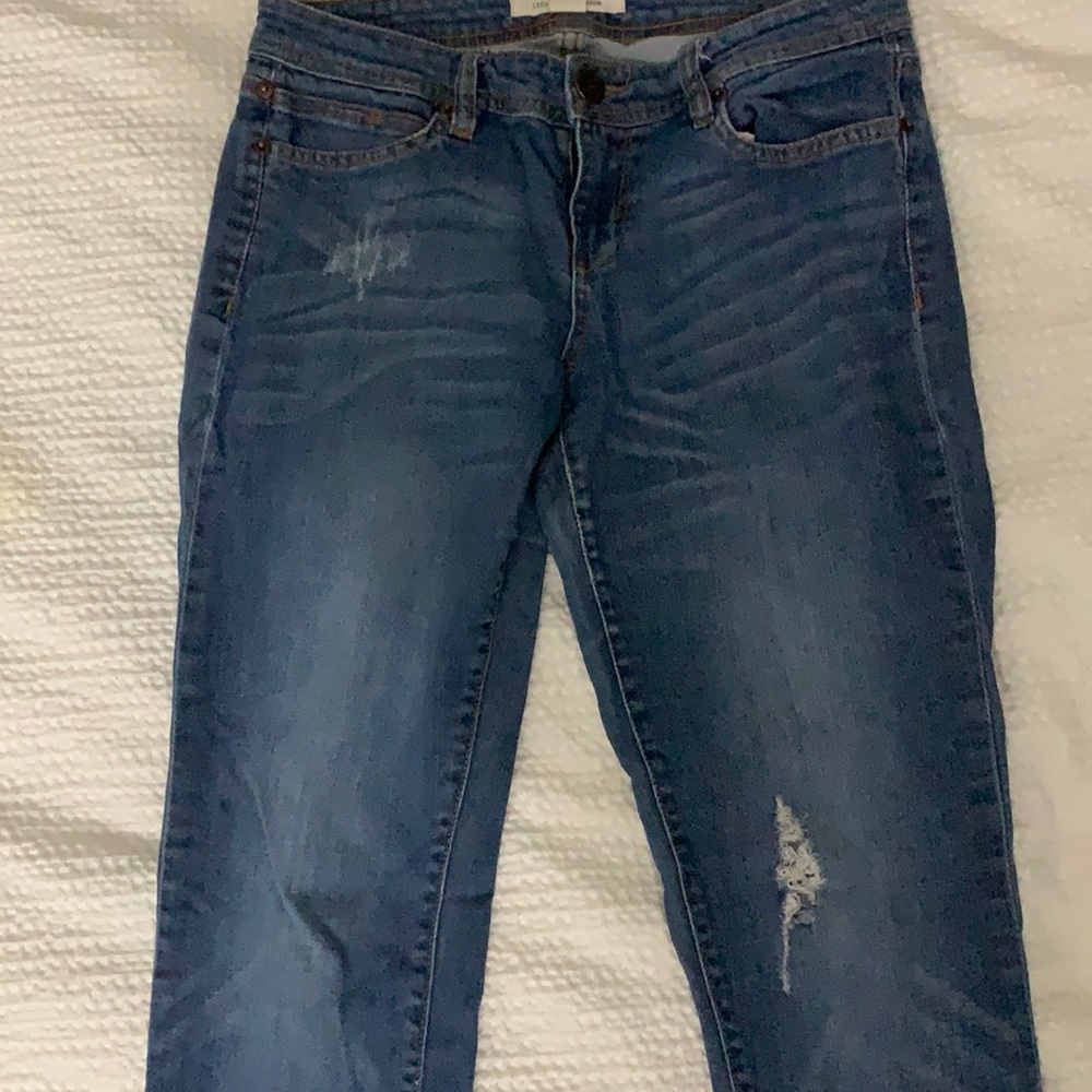 Distressed jeans